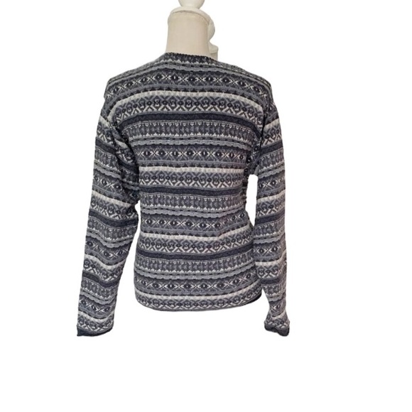 Y2K Alps Blue Multi Color Button Down Cardigan Size Medium - Picture 2 of 5